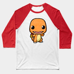 Red Little Dragon Baseball T-Shirt